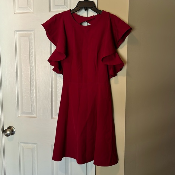 Minuet Red Ruffle Dress - Picture 2 of 5